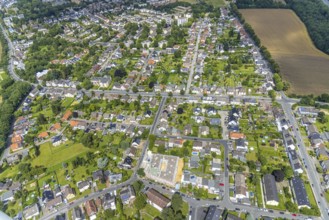 Aerial view, construction site and new building nursing home Katharina-von-Bora-Haus der