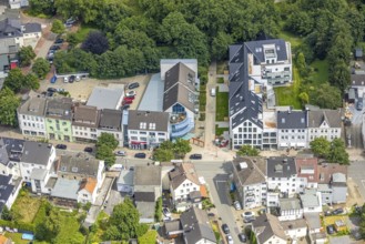 Aerial view, residential estate Am Emscherpark, Freiberg, Holzwickede, Ruhr area, North