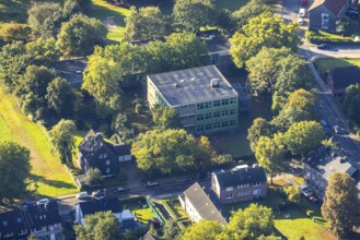 Aerial view, Städt. Kindergarten Drögenkamp in the district Baukau-West in Herne, Ruhr area, North