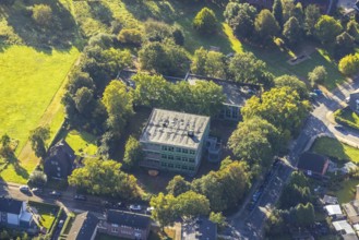 Aerial view, Städt. Kindergarten Drögenkamp in the district Baukau-West in Herne, Ruhr area, North