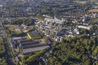 Aerial view, Evonik Industries AG and ENEXIO Deutschland and Poco Abhollager in the district Eickel
