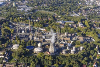 Aerial view, Ineos Herne chemical plant and Shamrockpark quarter of the former RAG AG at