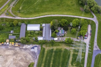 Aerial view, animal welfare organisation Herne-Wanne in Röhlinghausen, Herne, Ruhr area, North