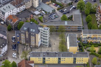 Aerial view, HülsmannSiedlung im Sud- und Treberviertel, Eickel, Herne, Ruhr area, North