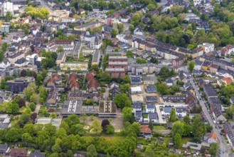 Aerial view, HülsmannSiedlung im Sud- und Treberviertel, construction site and new residential