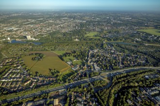 Aerial view, allotment garden association Horsthausen and allotment garden association Herne-Baukau