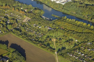 Aerial view, allotment garden association Horsthausen and allotment garden association Herne-Baukau