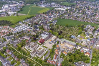 Aerial view, construction site campus of the St. Elisabeth Group, Widumer Höfe retirement homes,