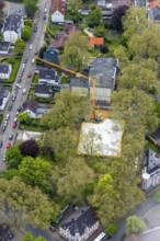 Aerial view, construction site at the primary school Max-Wiethoff, Sodingen, Herne, Ruhr area,