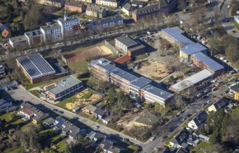 Aerial photo, Kolibri-Schule, Jean-Vogel-Straße, Hölkeskampring, Herne-Süd, Herne, Ruhr area, North