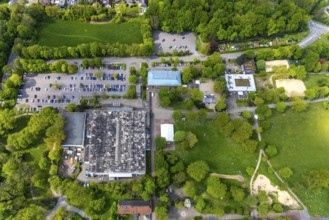 Aerial view, Hannibal Arena Herne, Am Revierpark, Herne ice rink, Börnig, Herne, Ruhr area, North