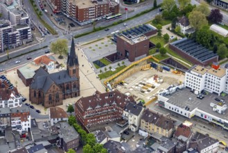 Aerial photograph, new construction Europagarten building at Europaplatz, LWL Museum of