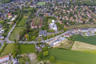 Aerial view, housing estate Gartenstadt Teutoburgia, colliery housing estate, Teutoburgiahof,