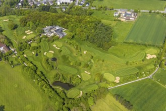 Aerial photo, golf course golfing in Herdecke, Ahlenberg, Herdecke, Ruhr area, North