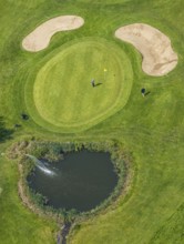 Aerial photo, golf course golfing in Herdecke, Ahlenberg, Herdecke, Ruhr area, North