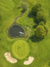 Aerial photo, golf course golfing in Herdecke, Ahlenberg, Herdecke, Ruhr area, North