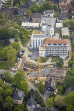 Aerial view, construction site and new construction at the retirement home GVS Herdecke, The View,