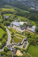 Aerial view, Siepmann garden centre, Ostend, Herdecke, Ruhr area, North Rhine-Westphalia, Germany,