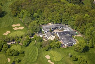 Aerial photo, golf course golfing in Herdecke, Ahlenberg, Herdecke, Ruhr area, North