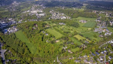 Aerial photo, golf course golfing in Herdecke, Ahlenberg, Herdecke, Ruhr area, North