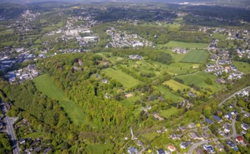 Aerial photo, golf course golfing in Herdecke, Ahlenberg, Herdecke, Ruhr area, North