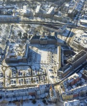 Aerial view, town hall Herne, district court, Friedrich-Ebert-Platz, Herne-Mitte, Herne, Ruhr area,