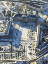 Aerial view, town hall Herne, district court, Friedrich-Ebert-Platz, Herne-Mitte, Herne, Ruhr area,