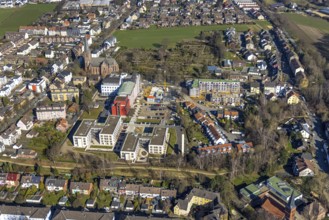 Aerial view, construction site campus of the St. Elisabeth Group, Widumer Höfe retirement homes,