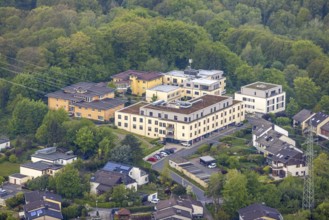 Aerial view, retirement home Parkanlage Nacken, Herdecke, Ruhr area, North Rhine-Westphalia,