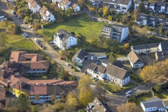Aerial view, Kirchende retirement home and Kirchender Dorfweg in the Kirchende district of
