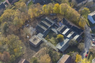 Aerial view, demolition work of the former Albert Schweitzer School for the construction of a new
