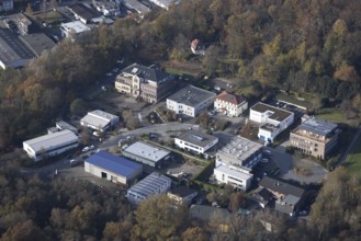 Aerial view, commercial area Gahlenfeld in the district Ostende in Herdecke, Ruhr area, North