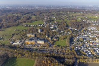 Aerial view, Community hospital Herdecke and Waldorf kindergarten Herdecke in the district Westende