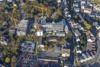 Aerial view, construction site old people's home GVS Herdecke in Herdecke, Ruhr area, North