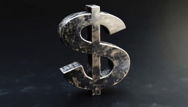 Continuous Art Work Of A Dollar Sign: A Detailed And Intricate Representation Of The Iconic Dollar