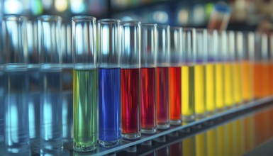 Ph Indicator Chart For Acids And Bases: A Visual Guide To Indicate The Ph Levels Of Substances.