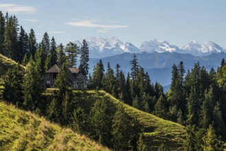 Panorama, snow-covered mountains, Bernese Oberland, view from Lüderenalp, Emmental, Canton of Bern,
