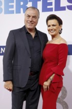Clemens Tönnies and Margit Tönnies arriving at the Bertelsmann Summer Party 2025 at the Bertelsmann