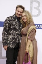 Thure Riefenstahl and Patricia Lüger arriving at the Bertelsmann Summer Party 2025 at the
