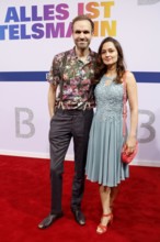Sarah Alles and Thimon von Berlepsch arriving at the Bertelsmann Summer Party 2025 at the