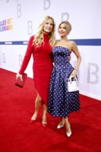 Katja Burkhard and Silvie Meis arriving at the Bertelsmann Summer Party 2025 at the Bertelsmann