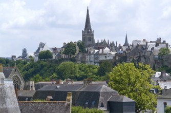 City view of Vitre in Brittany, France