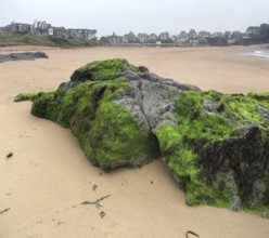 Beach scenery around Saint-Malo, a port city in northwestern France