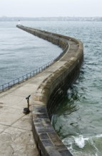 Long pier at Saint-Malo, a port city in northwestern France