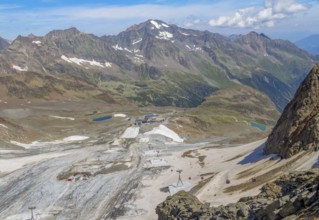 Scenery around the Stubai Glacier near the Stubaital, a alpine valley in Tyrol, Austria