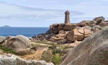 Lighthouse around Perros-Guirec at the Pink Granite Coast in Brittany, France