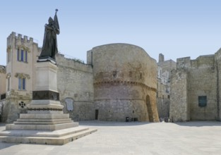 Scenery around the fortress in Otranto, a town in Apulia, Southern Italy