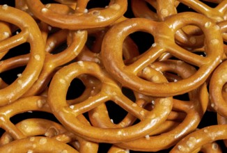 Full frame macro shot of some lye pretzels