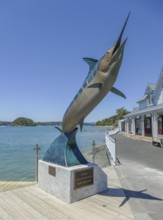 Striped Marlin sculpture in Paihia, a town on the North Island of New Zealand