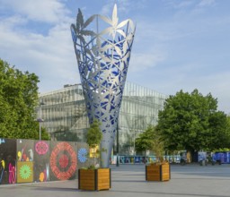 Sculpture named The Chalice in Christchurch in New Zealand